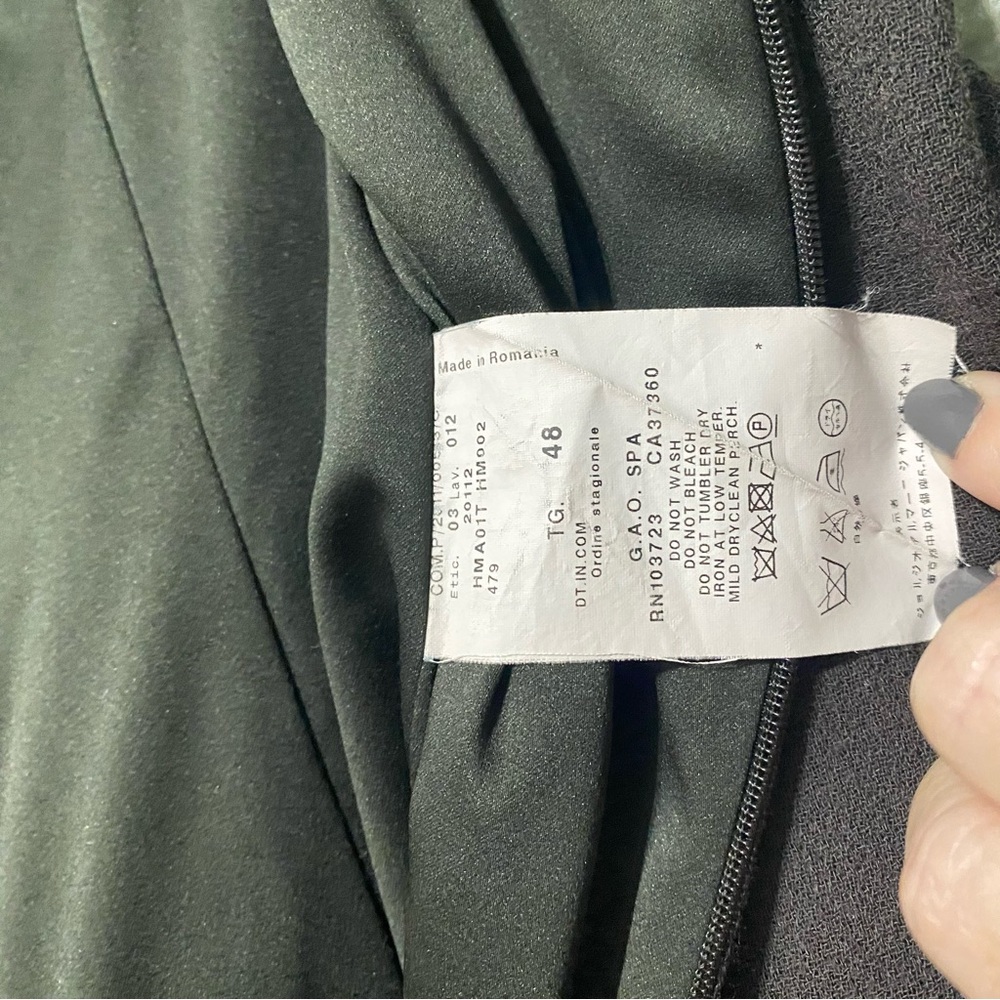 Armani Collezioni Charcoal Dark Brown Midi Dress - Picture 7 of 10
